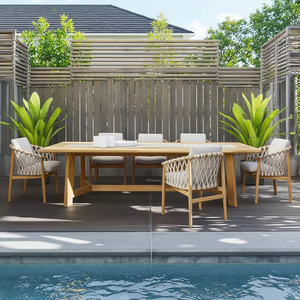 Sang Trọng Hiện Đại 4-Ghế Ăn Đặt Trọng Lượng Nhẹ Hình Bầu Dục Bàn Ăn Với Gỗ Gỗ Phòng Ăn Ghế Cho Khách Sạn Lối vào Biệt Thự - Product Image 5