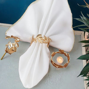 Anneau de serviette en métal classique en érable, accessoires de table pour hôtel, fête, famille - Product Image 3