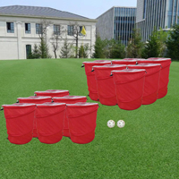 Pop Up pliable cour Pong lancer jeu tissu seau Pong facile à transporter