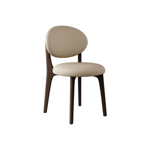 Silla de Comedor Moderna de Madera con Asiento Tapizado, Muebles para el Hogar y Restaurantes, Estilo Nórdico, Respaldo Cómodo - Product Image 1