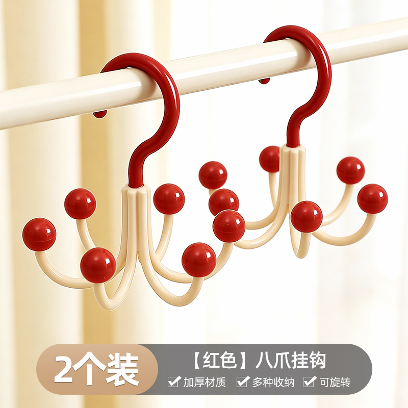 Dopamine six-prong hooks [pack of 2] Red