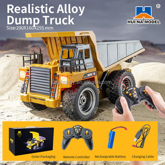 Essential Amusement Parks 1/18 Scale Metal Simulated 9-Channel Remote Control Dump Truck 2kg Load Capacity 25M Range Support