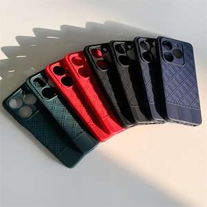 Grille En Cuir Texture Mince <span class=keywords><strong>Téléphone</strong></span> Cas <span class=keywords><strong>pour</strong></span> <span class=keywords><strong>Samsung</strong></span> s25 Ultra Mince Souple TPU Losange Couverture Shell - Product Image 1