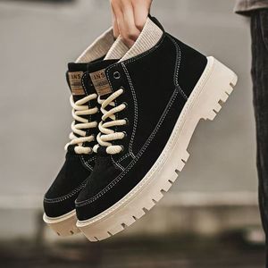Botas Martin Nuevas para Hombre, Estilo <span class=keywords><strong>Caballero</strong></span> Simple, Zapatos Retro <span class=keywords><strong>de</strong></span> Caña Alta, Zapatos Casuales <span class=keywords><strong>de</strong></span> Moda, Zapatos Casuales con Temperamento Retro Británico - Product Image 3