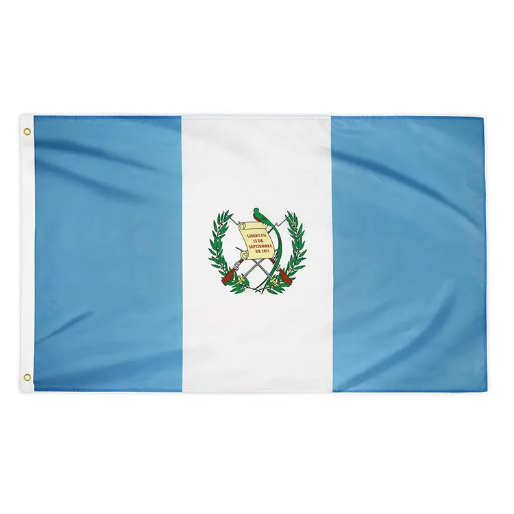 Custom Size Afdrukken Vlaggen Van Guatemala Alle Landen Polyester 3X5 Ft 3X6 Ft Congo Bangladesh Guatemala Vlag