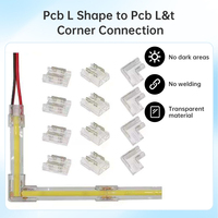Connecteur 4 broches 10mm de large en aluminium connecteur de support de lumière LED 4pin 90 degrés connecter connecteur de bande LED RVB