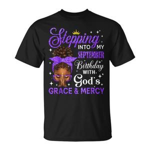 Camiseta cristiana negra con estampado de mi cumpleaños de septiembre - Product Image 1