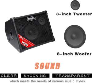 Sistema de Audio Profesional para Música, Altavoces de 100W con Batería, Amplificador para Callejeros, Altavoces Bluetooth con Bajos de Alta Calidad y Sonido Potente - Product Image 6