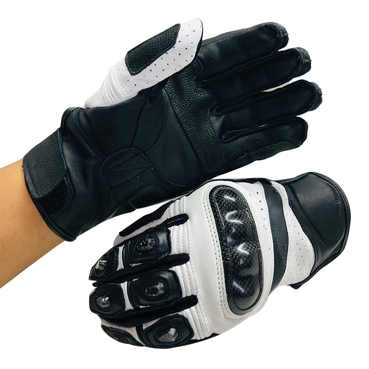 Мотоциклетные Перчатки из козьей кожи, с пальцами