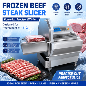Nuova Affettatrice Industriale per Carne Congelata, Attrezzatura Automatica per il <span class=keywords><strong>Taglio</strong></span> della Carne con Spessore Regolabile, Alta Capacità per <span class=keywords><strong>Ribeye</strong></span> - Product Image 1
