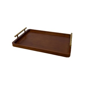 Bamboo Wood <b>Tea</b> <b>Tray</b> Rectangular With Handle For Home Hotel Restaurant Serving <b>Trays</b> - Product Image 5