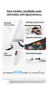 Penna Stilo Universale in Metallo con Touch Screen per iPhone Android Honor, <span class=keywords><strong>Tablet</strong></span> con Adsorbimento Magnetico e Punta Sostituibile - Product Image 3