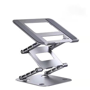 Heightening Heat Dissipation Carbon Steel Three Layer Laptop <b>Tablet</b> <b>Stand</b> Adjustable Foldable Portable Holder - Product Image 1