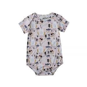 Conjuntos de Ropa de Verano para Bebés Niños y Niñas, Mono de Fibra de Bambú con Botones a Presión y Diseño Liso para Gatear - Product Image 5