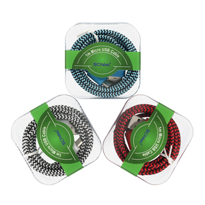 Cable <span class=keywords><strong>Micro</strong></span> <span class=keywords><strong>Usb</strong></span> <span class=keywords><strong>Kabel</strong></span> de 2A, cable de carga rápida de 1m, 2m, nailon trenzado, multicargador para teléfonos móviles - Product Image 2