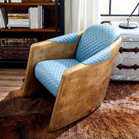 Meubles d'aviation vintage en cuir véritable bras en aluminium fauteuils club en cuir inclinables fauteuil aviateur de salon d'hôtel