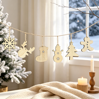 10 Adornos Navideños de Madera Estilo Art Deco, Copos de Nieve y Renos, Decoraciones Colgantes para Fiestas, Hogar, Pared y Árbol