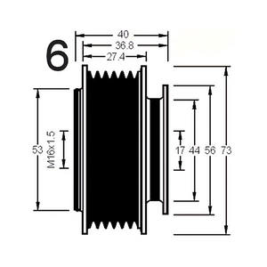 Dispositivo de rueda libre del alternador compatible con VOLVO S60 I T5 Gasolina (KW: 191, HP: 260) de 04-2004 a 04-2010 KUHNER - Product Image 3
