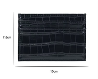 Dompet Kartu Kredit JOYSUN Minimalis Kulit PU Motif Buaya Tipis Multi-Slot Anti RFID Warna-warni Mini Wanita Bisnis ID