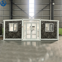 Villa préfabriquée de luxe 40 pieds x 20 pieds, 2, 3, 4 ou 5 chambres, maison conteneur pliable et extensible, maison mobile portable, mini-maison