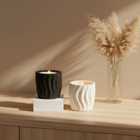 YBH Décoration de Noël pour la maison, support de bougie vide en porcelaine/céramique, récipient à bougie de luxe de style nordique personnalisé