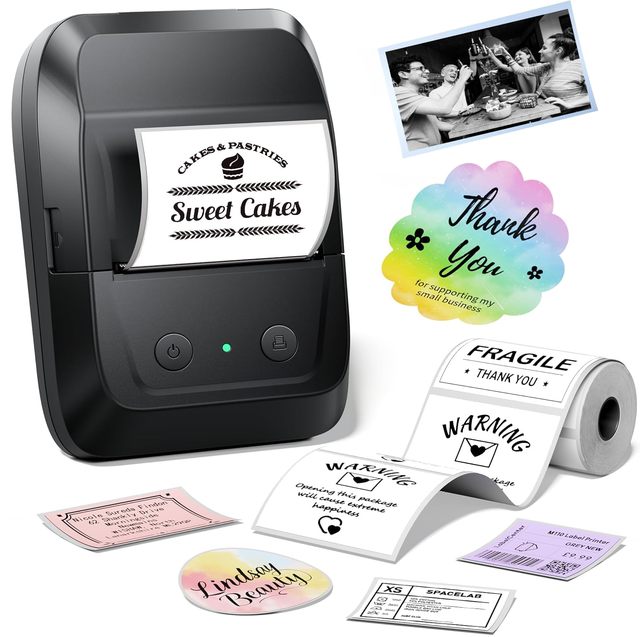 A42 Label Printer Machine, Mini Thermal Printer, Label Maker Machine, Sticker Printer for Small Business and Home