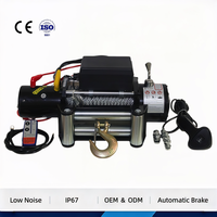 Treuil électrique robuste toutes saisons CE avec télécommande sans fil, frein automatique et antidérapant, 12V 8000lbs pour récupération de SUV, tout-terrain et remorques
