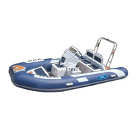 CE 14ft Aluminium Rib Boat 420C Bateau Gonflable Embarcaciones Électrique Petit Bateau Mini Lancha 420DL