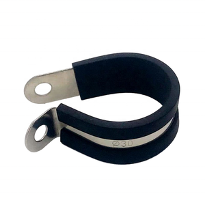 Abrazadera de manguera de acero inoxidable, forrado de goma, tipo P, <span class=keywords><strong>EPDM</strong></span> - Product Image 2