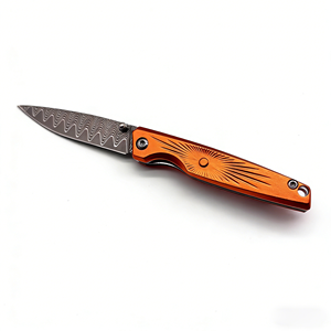 Coltello da Frutta in Acciaio Damasco ad Alta Durezza, Lama Pieghevole Portatile per Autodifesa e Attività all'Aperto, Personalizzabile OEM - Product Image 2