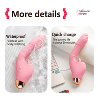 Großhandel 2-in-1 Vibratoren für Frauen Stoßender Vibrator Silikon Klitoris-Leckvibrator Sexspielzeug für Frauen