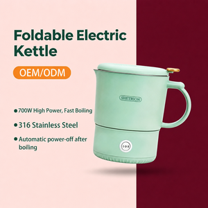 Hervidor Eléctrico de Acero Inoxidable de Gran Capacidad (800 ml) Específico para Viajes, Hervidor Eléctrico de Alta Potencia para Camping con Ebullición Rápida - Product Image 1