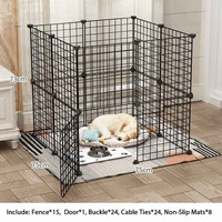 Cage pour animaux de compagnie multi-niveaux de luxe en gros de l'usine chinoise, assemblage simple DIY, clôture en fil métallique, grillage en fer, simple et élégant