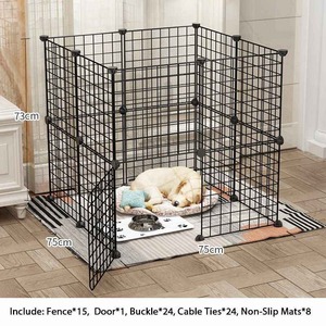 Trung Quốc nhà máy bán buôn sang trọng nhiều lớp Pet Cat Dog Lồng tự làm đơn giản lắp ráp dây kim loại Pet hàng rào sắt lưới đơn giản thanh lịch - Product Image 5