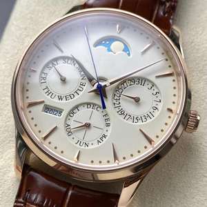 Reloj Deportivo Mecánico para Hombre en <span class=keywords><strong>Oro</strong></span> <span class=keywords><strong>Rosa</strong></span> con Cristal de Zafiro, Fase Lunar, Correa de Cuero Impermeable, Casual para Uso Diario - Product Image 1