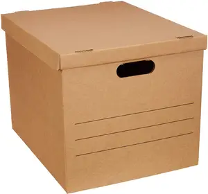 Amazon hot sale Basics Moving Boxes with Handles office deed box with custom logo 2021 new white paper box