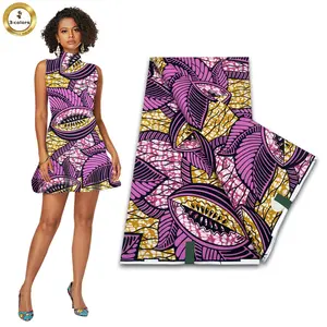 Top Koop Originele Wax Afrikaanse Africain Kitenge Wax Java Print Stoffen