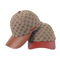 Casquettes de baseball personnalisées de marque, à visière, en jacquard et cuir, élégantes et de haute qualité, fabrication OEM en gros du Guangdong