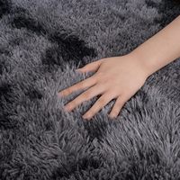 Tapis gris pour salon tapis en peluche lit chambre sol tapis moelleux anti-dérapant décor à la maison tapis doux velours tapis couverture