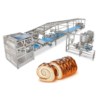 Machine multifonctionnelle de fabrication de gâteaux en couches avec four machine de fabrication de gâteaux sucrés doux pour gâteau de remplissage central