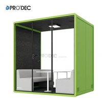 Cabine de bureau modulaire insonorisée pour réunions et appels téléphoniques, espace de concentration silencieux