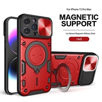 Funda para Tecno Camon 30S Pro 4G y para Infinix Zero 40 4G con Cubierta Trasera Deslizante para la Lente de la Cámara, Anillo Magnético y Soporte