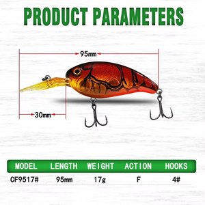 Leurre dur crankbait minnow OEM Premium 9,5 cm 17 g <span class=keywords><strong>pour</strong></span> <span class=keywords><strong>la</strong></span> pêche <span class=keywords><strong>en</strong></span> mer, équipement de pêche <span class=keywords><strong>pour</strong></span> achigan, <span class=keywords><strong>truite</strong></span>, brochet, matériel de pêche <span class=keywords><strong>en</strong></span> eau salée - Product Image 4