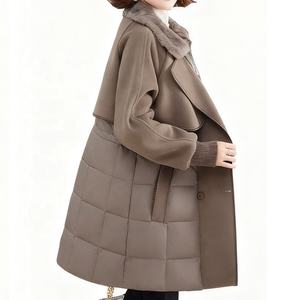 <span class=keywords><strong>Veste</strong></span> matelassée pour <span class=keywords><strong>femme</strong></span> Boying, longueur standard, hiver/automne, rembourrage en duvet de canard blanc, col en fausse <span class=keywords><strong>fourrure</strong></span>, fermeture éclair boutonnée, coupe-vent - Product Image 5