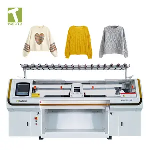 TWH doppio sistema 56 pollici personalizzato automatico computerizzato jacquard maglioncino macchina per maglieria piatta