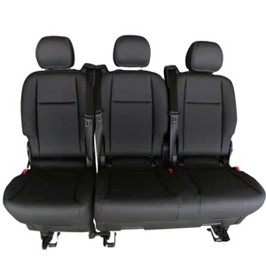 Siège banquette en cuir de luxe beige noir classique 2022, ajustement parfait pour <span class=keywords><strong>Mercedes</strong></span> Vito V Class <span class=keywords><strong>Sprinter</strong></span> <span class=keywords><strong>Van</strong></span> - Product Image 3