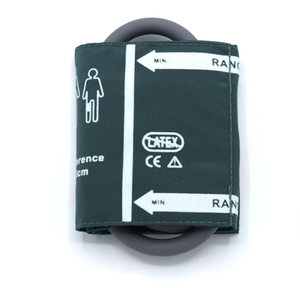 Medizinisches Zubehör Wiederverwendbare Grüne Nylon-NIBP-Manschette Doppelschlauch 10-19cm Säuglings-Blutdruckmanschette für Patientengebrauch - Product Image 4