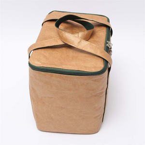 Logo personnalisé dupont papier kraft tyvek sac de livraison thermique sac d'épicerie isotherme avec fermeture éclair - Product Image 2