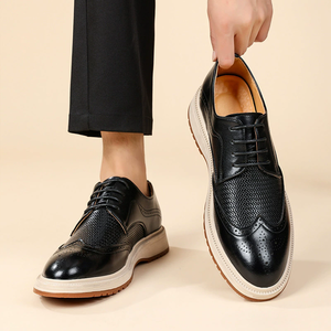 Zapatos de Hombre de Cuero Genuino con Cordones, Estilo Wingtip, Casuales, para Oficina, Bodas y Eventos - Product Image 4