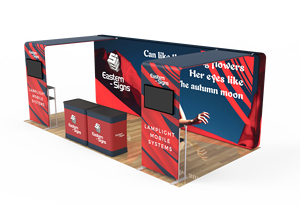 ขาตั้งโชว์ทีวีแบ็คไลท์<span class=keywords><strong>ป้าย</strong></span>โค้งสำหรับโชว์สินค้า20x10ft ดีไซน์ใหม่ - Product Image 3